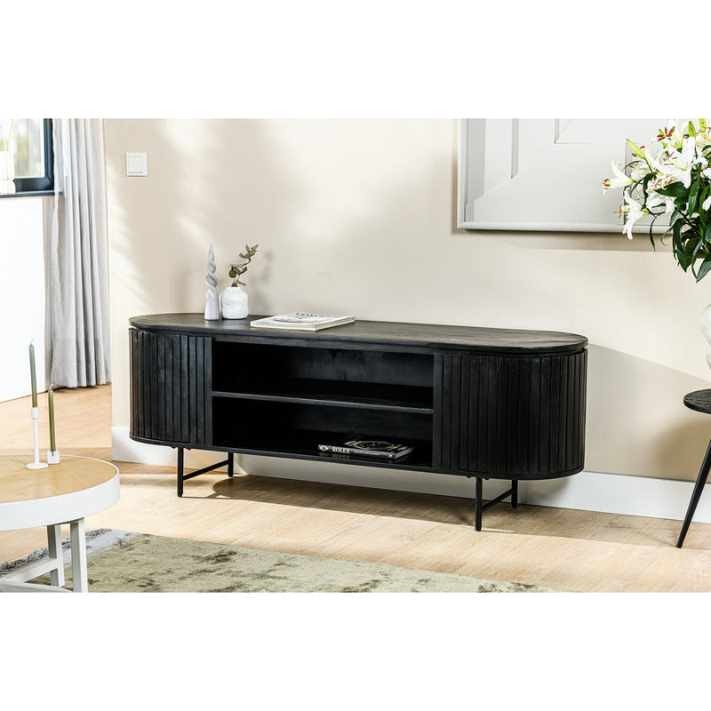 TV cabinet 2D, 155 cm, B340 black