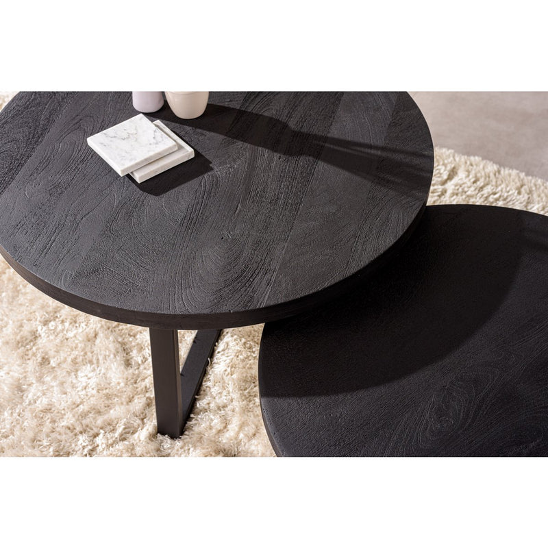 Coffee table, set of 2, B340 black