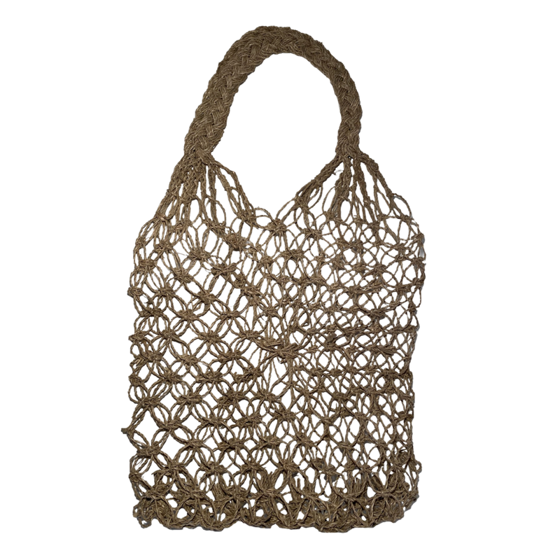 Raffia String Bag | Handgeweven herbruikbare boodschappentas | Lichte Tote Bag | Handgeweven boodschappentas JEMARI