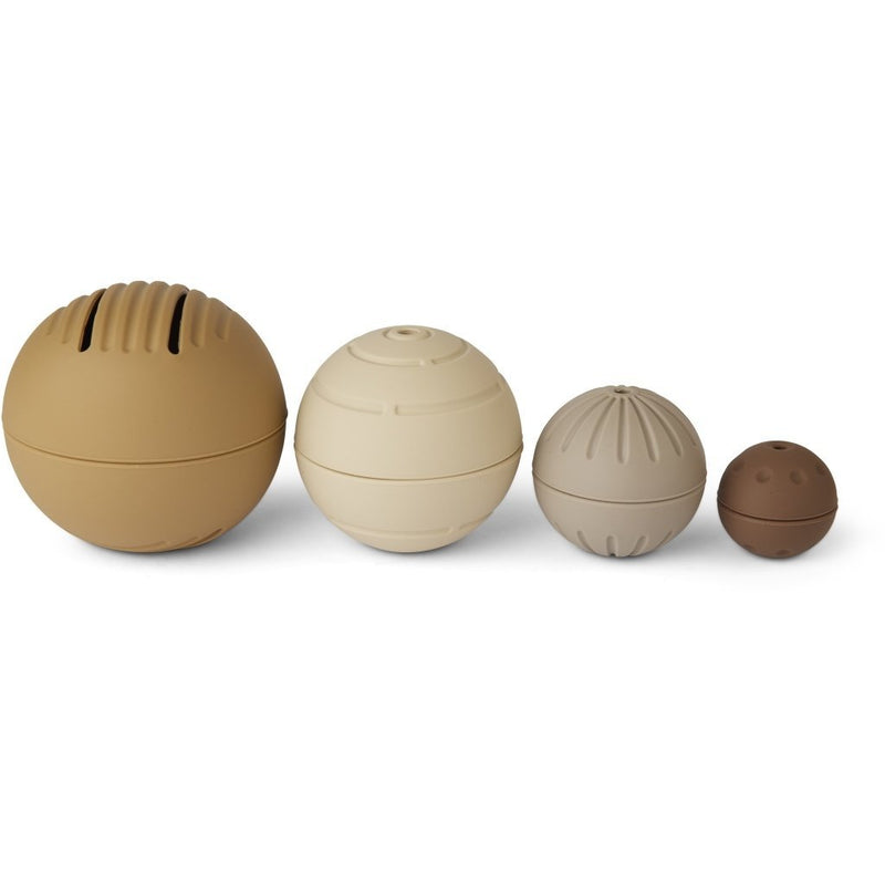 Neo silicone balls 4 pcs.-brown mix