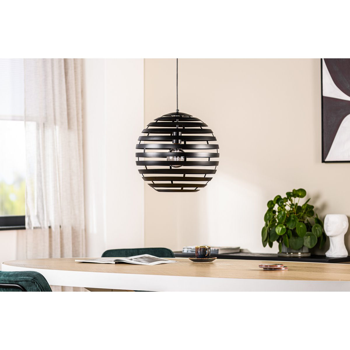 Hanglamp, 40 cm, H340 zwart