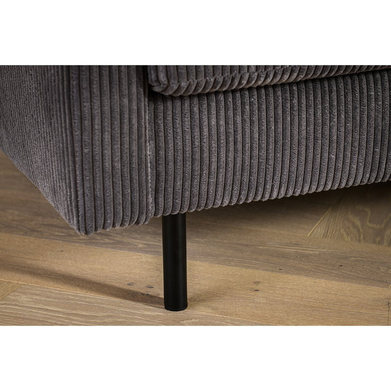 3 seater sofa CL L+R, fabric RIB, RIB230 anthracite