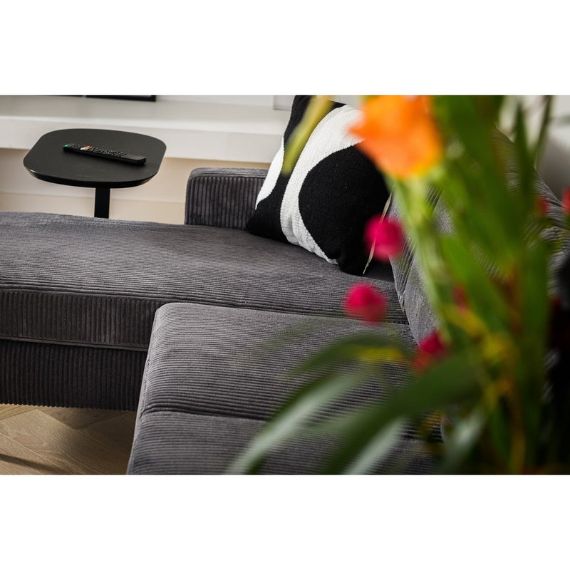 3 seater sofa CL L+R, fabric RIB, RIB230 anthracite