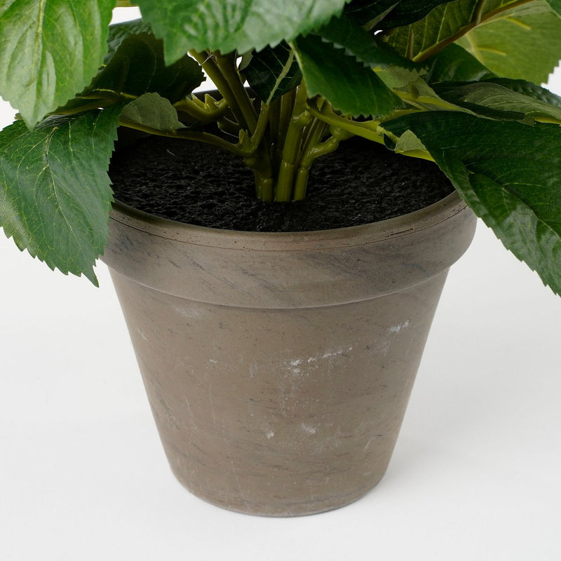 Artificial Hydrangea Plant in Flower Pot Stan - H45 x Ø45 cm - Green