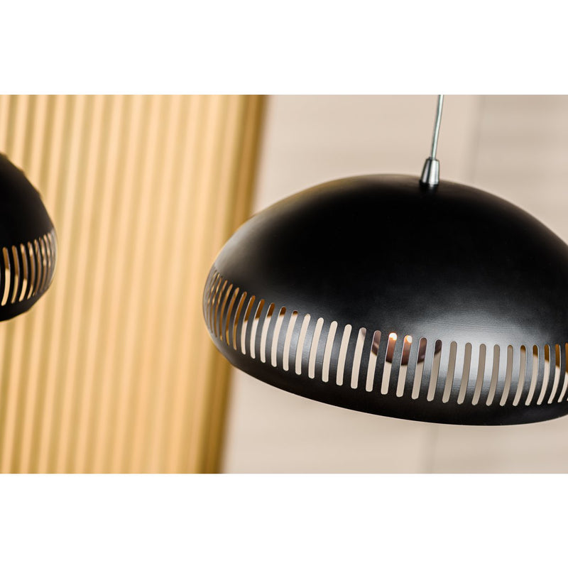 Hanging lamp, 3-light, H340 black