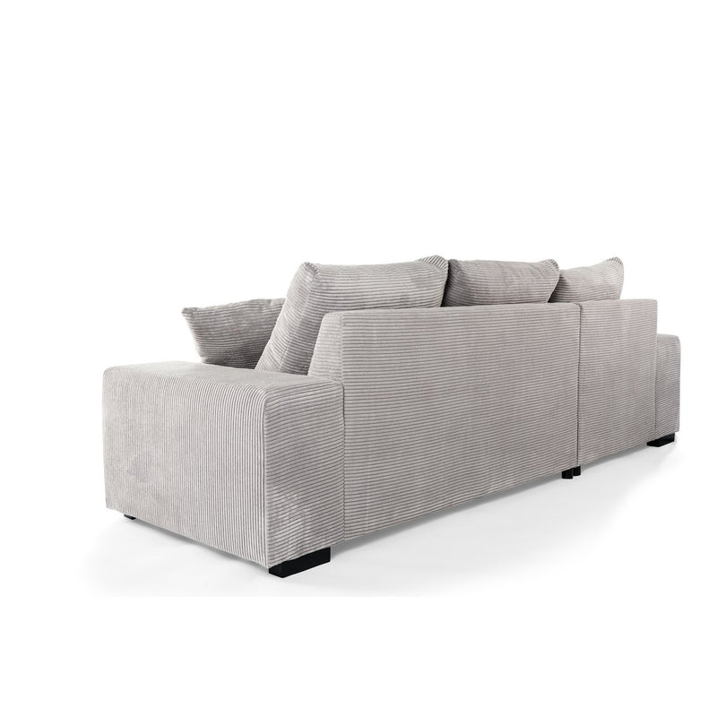 3 seater sofa CL left, fabric RIB, RIB311 gray