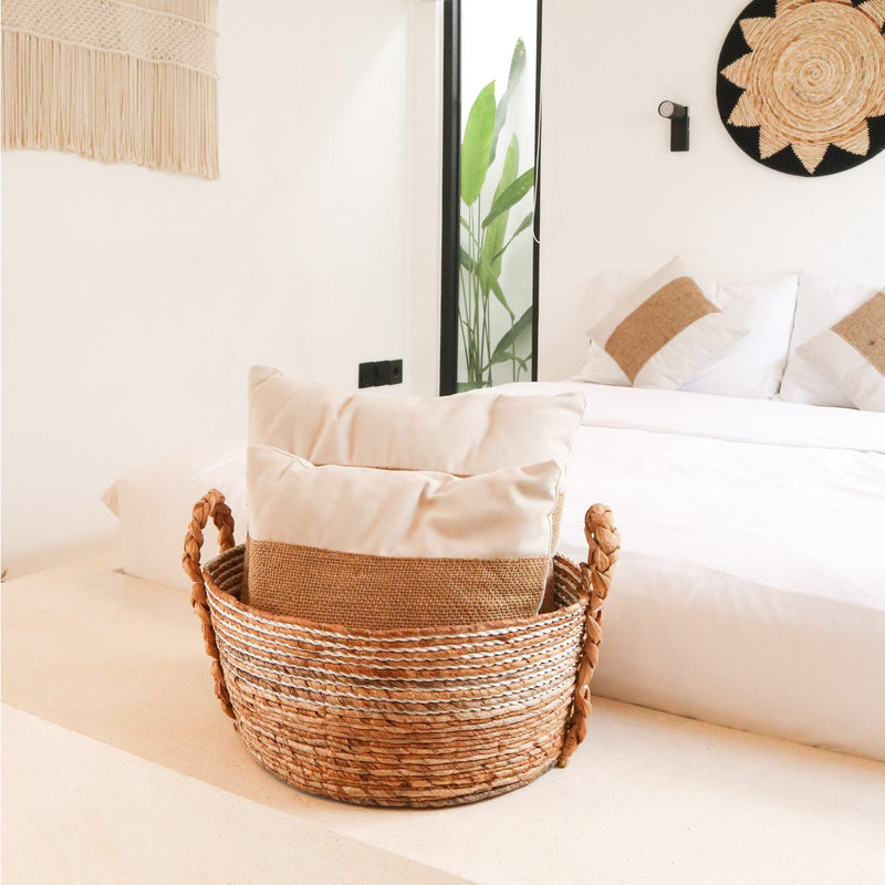 Laundry Basket Woven Storage Basket KURMA made from Banana Fibre (3 sizes)