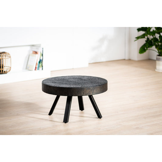 Coffee table round 58 cm, Lava, B341 vintage black