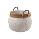 BASKET+HANDLE BULB BAMB+TW WHITE L (50x50x42cm)