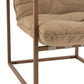 J-Line Chair 1-Seater Metal/Textile Beige/Dark Brown