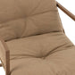J-Line Chair 1-Seater Metal/Textile Beige/Dark Brown - Goldgenix