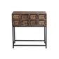 J-Line Console 8 Drawers Brut Recycled Wood Brown - Goldgenix