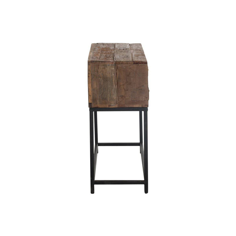 J-Line Console 8 Laden Brut Gerecycled Hout Bruin