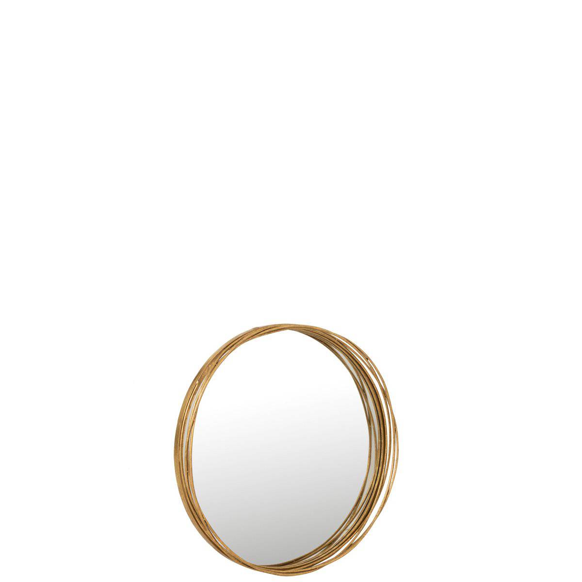 J-Line Mirror Aurora Round Iron/Glass Gold Small - Wall mirror 61 x 61 cm