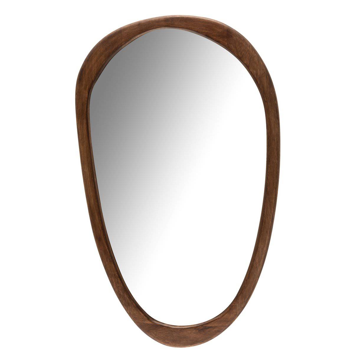 J-Line Mirror Irregular Mango Wood Dark Brown Large - Wall mirror 51 x 3.5 cm