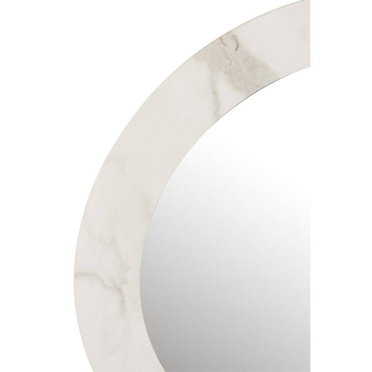 J-Line Mirror Marmer Mdf/Glass Wit Large - Wall mirror 80 x 80 cm