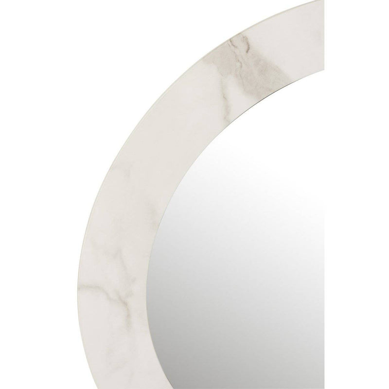 J-Line Mirror Marmer Mdf/Glass White Large - Wandspiegel 80 x 80 cm