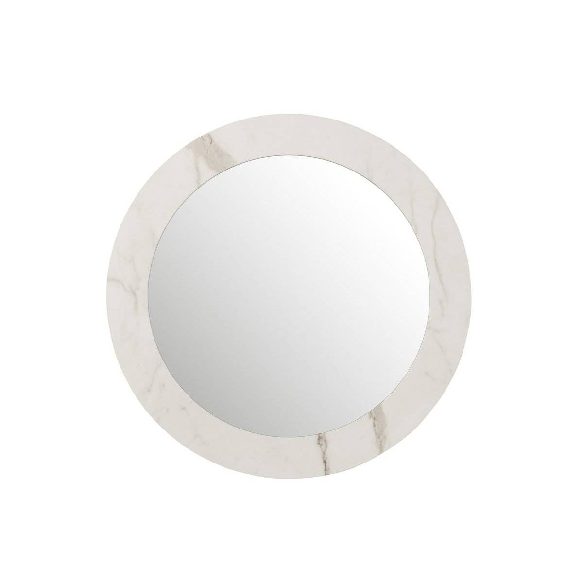 J-Line Mirror Marmer Mdf/Glass Wit Large - Wall mirror 80 x 80 cm