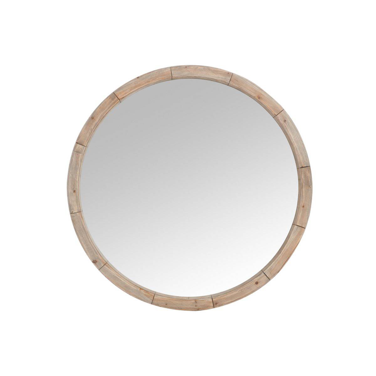 J-Line Mirror Round Wood Natural Large