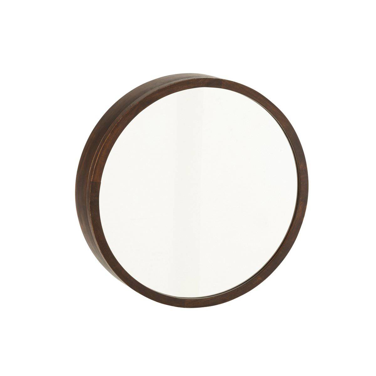 J-Line Mirror Sliding Wall Rack Conie Mango Wood Dark Brown - Wall Mirror 60 x 13 cm
