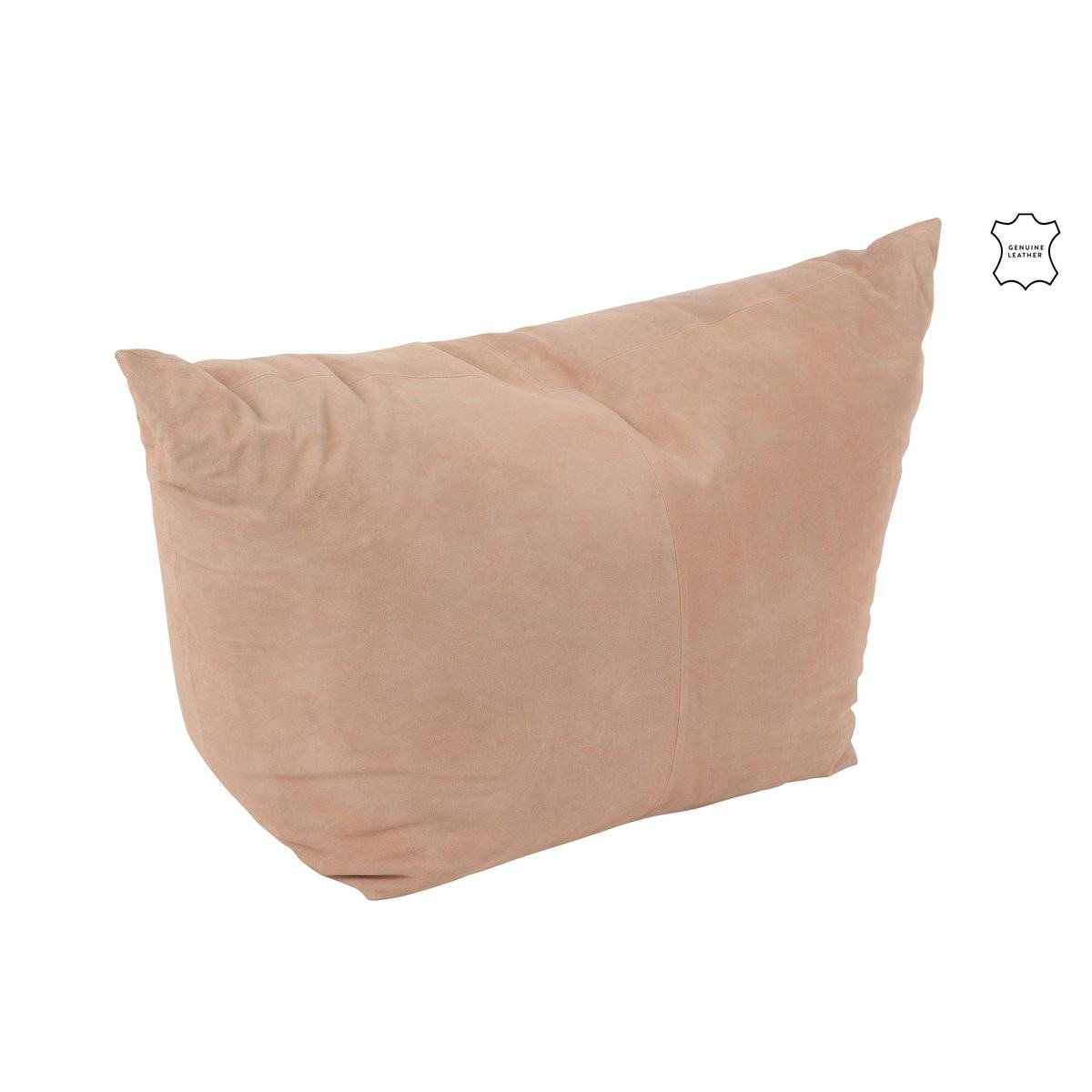 J-Line Pouf Melissa Square Leather Pink