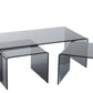 J-Line S/3 Coffee Table Glass Black