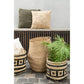 J-Line Set Of 3 Basket Patterns Handles Bamboo Natural/Black