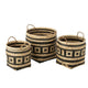 J-Line Set Of 3 Basket Patterns Handles Bamboo Natural/Black