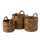 J-Line Set Of Three Baskets Braided Raffia Natural