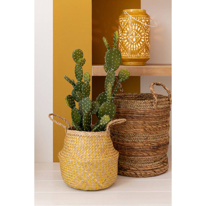 J-Line Set Of Three Baskets Lucie Raffia Natural