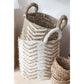 J-Line Set Of Two Baskets Chevron Raffia White/Natural