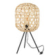 J-Line Table Lamp Tripod Round Bamboo Metal Natural/Black