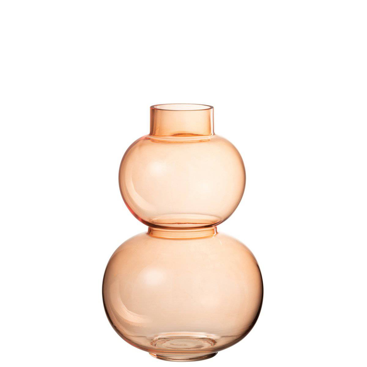 J-Line Vase Convex Glass Orange Small - 28.5 cm high