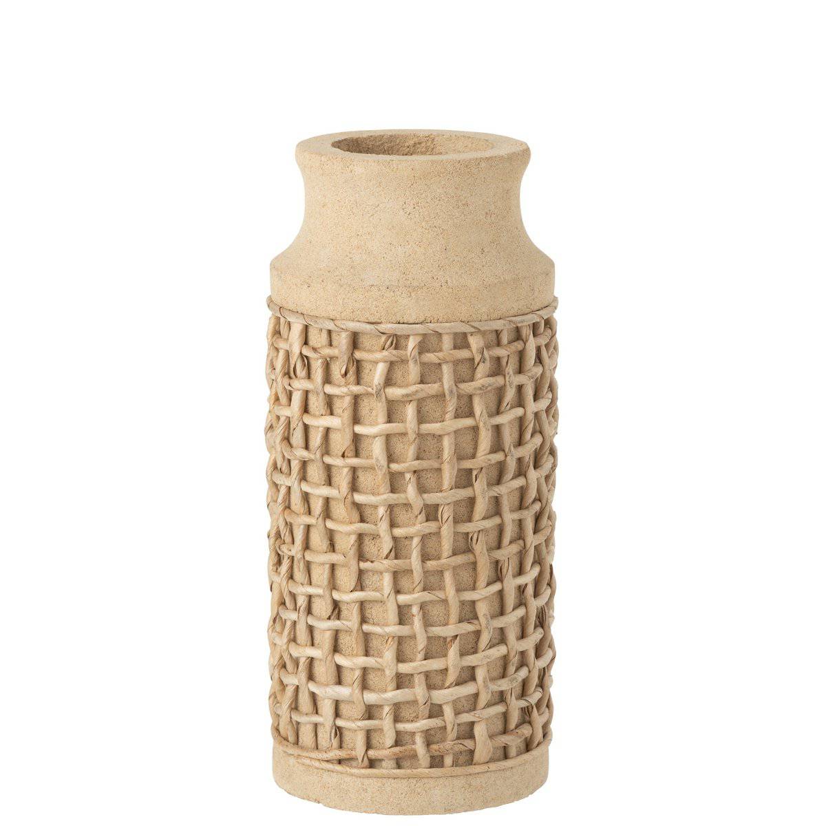 J-Line Vase Ella Cement Sand Natural - 32 cm high