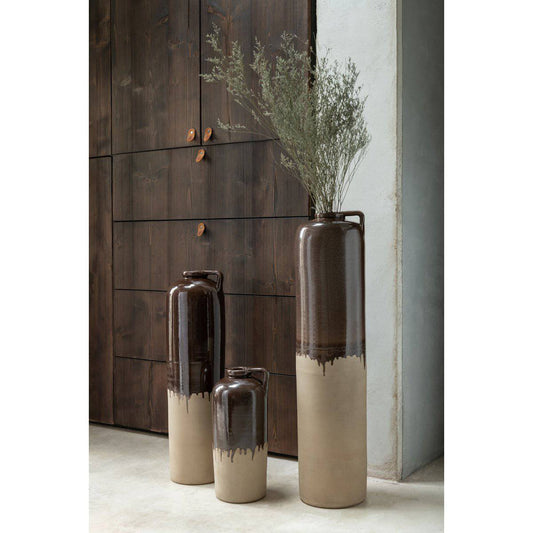 J-Line Vase Handle Ceramic Beige/Brown Large - 83 cm high