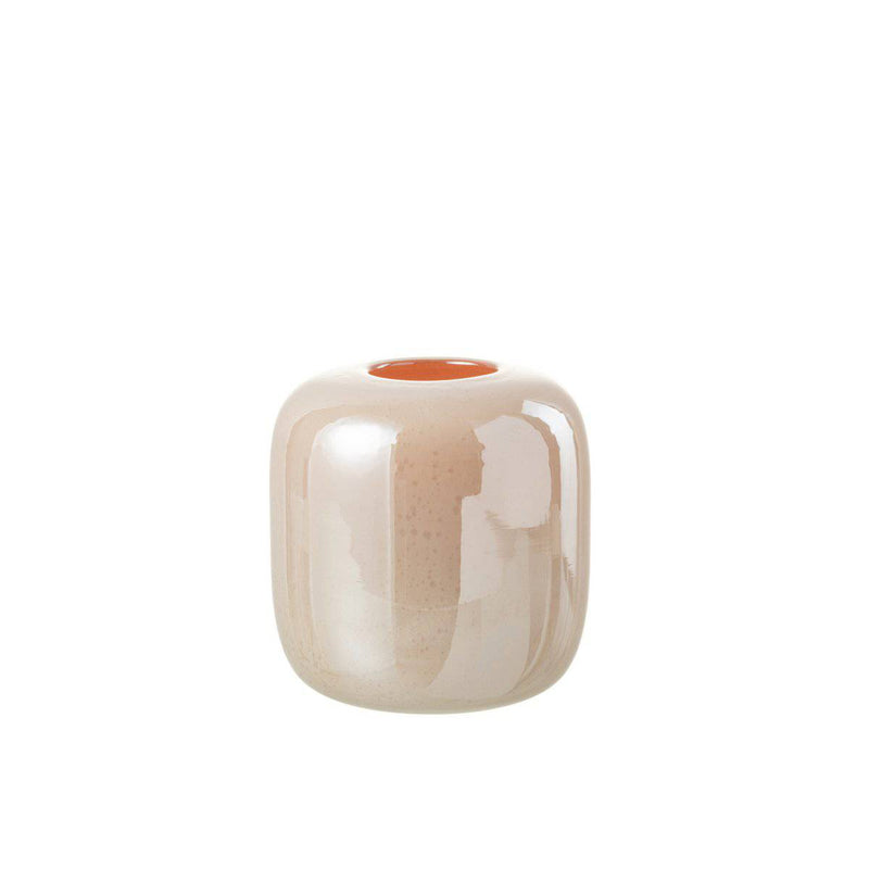 J-Line Vase Julien Glas Orange/Rosa Klein – 18 cm hoch