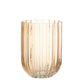 J-Line Vase Yari Stripes Glas Peche Medium – 20,5 cm hoch