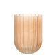 J-Line Vase Yoni Stripes Glas Peche Medium – 20,5 cm hoch