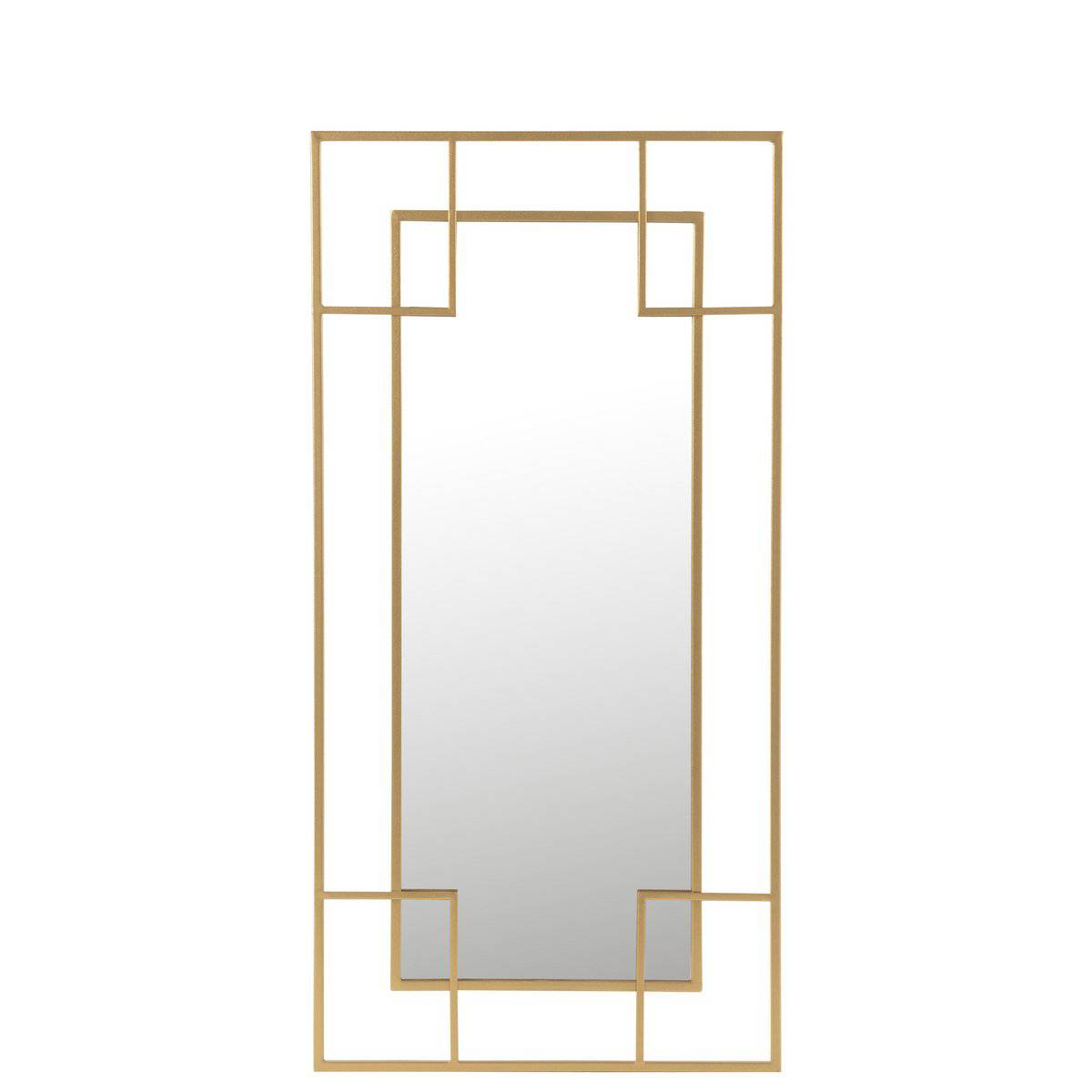 MIRROR LINES METAL/GL GOLD (60x120x3cm)