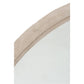 MIRROR ROUND LEATHER BEIGE S (40x40x3.5cm) - Goldgenix