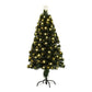 Künstlicher Weihnachtsbaum Mercury mit Glasfaserbeleuchtung – H120 x Ø55 cm – Grün