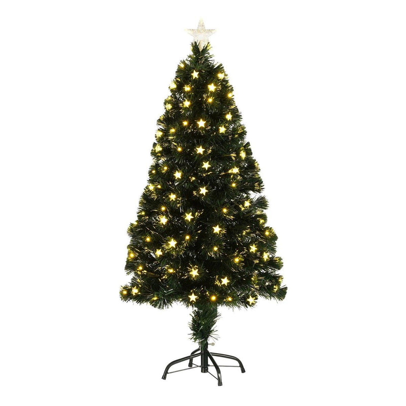 Künstlicher Weihnachtsbaum Mercury mit Glasfaserbeleuchtung – H120 x Ø55 cm – Grün