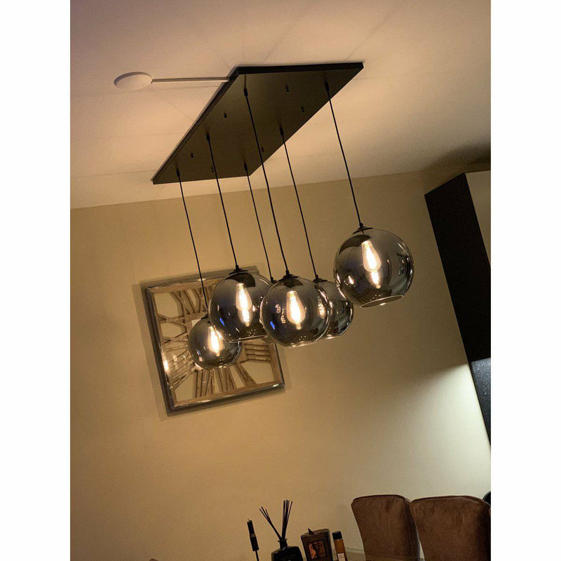 Hanging lamp Smoke Glass 6-Light - Goldgenix