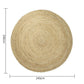 Jute outer rug 240 cm Round Natural