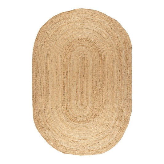 Jute Rug Oval Natural 140x200cm