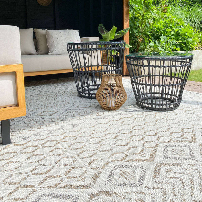 Outdoor rug - Asti White/Sand/Anthracite 160 x 230cm