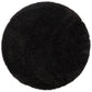 Round High Pile Rug Anthracite/Black Foliage Shaggy 120cm