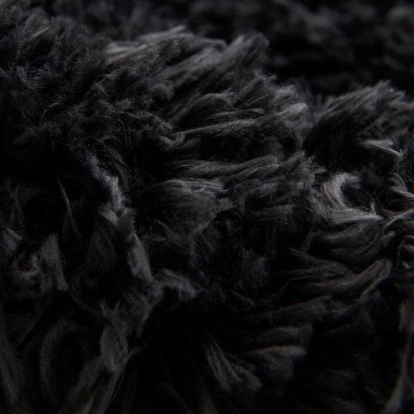 Round High Pile Rug Anthracite/Black Foliage Shaggy 200cm - Goldgenix