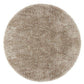 Round High Pile Rug Cream/White Foliage 240cm