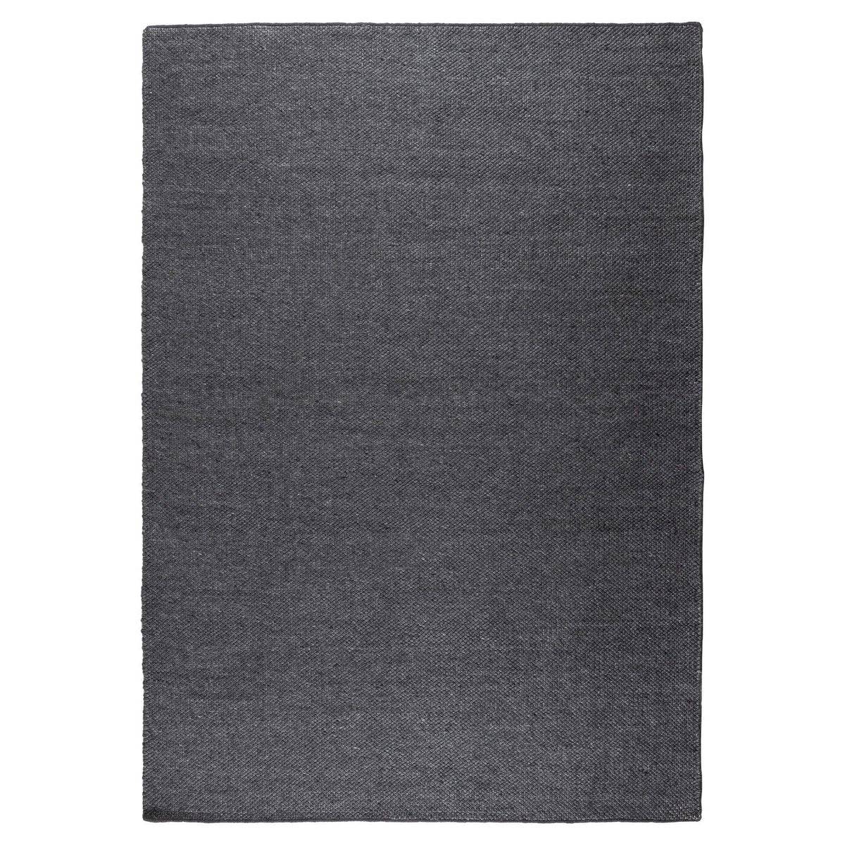 Wool Rug Dark Gray 140x200cm - Goldgenix